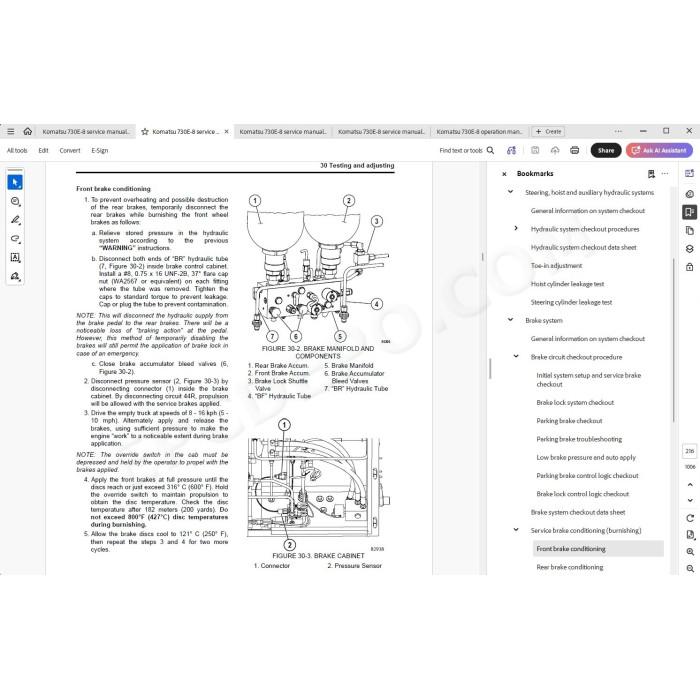 Komatsu Dump Truck 730E-8 service & repair manual