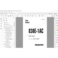 Komatsu Dump Truck 830E-1AC service & repair manual
