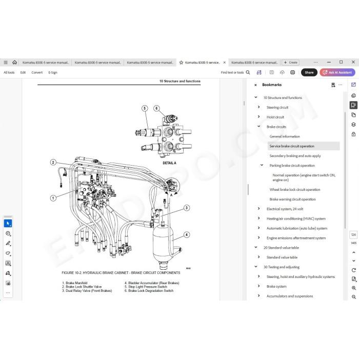 Komatsu Dump Truck 830E-5 service & repair manual