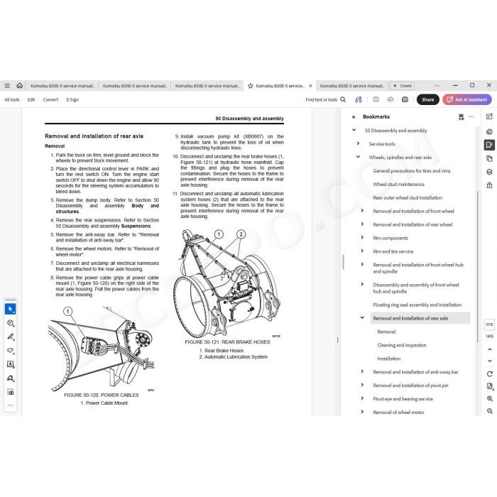 Komatsu Dump Truck 830E-5 service & repair manual