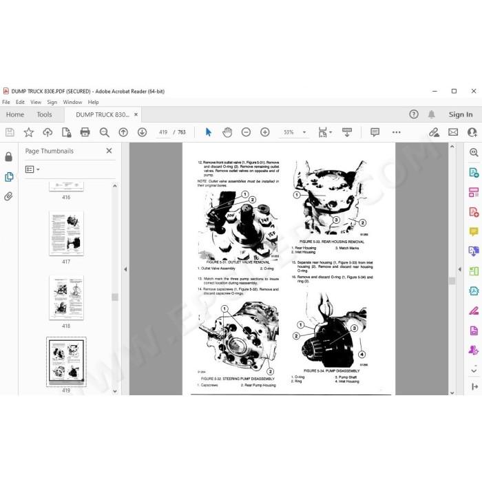 Komatsu Dump Truck 830E service & repair manual