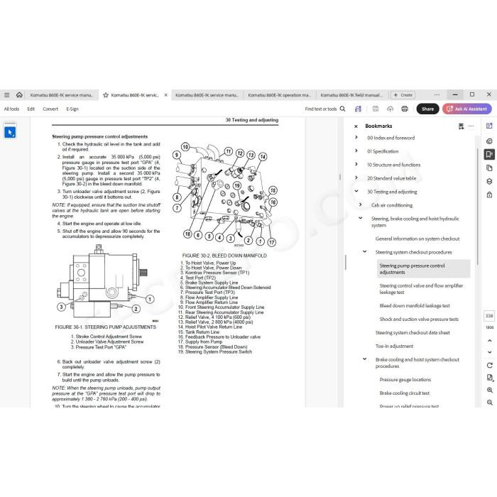 Komatsu Dump Truck 860E-1K service & repair manual