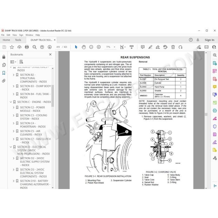 Komatsu Dump Truck 930E 930E-2 service & repair manual