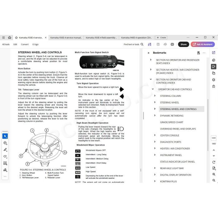 Komatsu Dump Truck 930E-4 service & repair manual