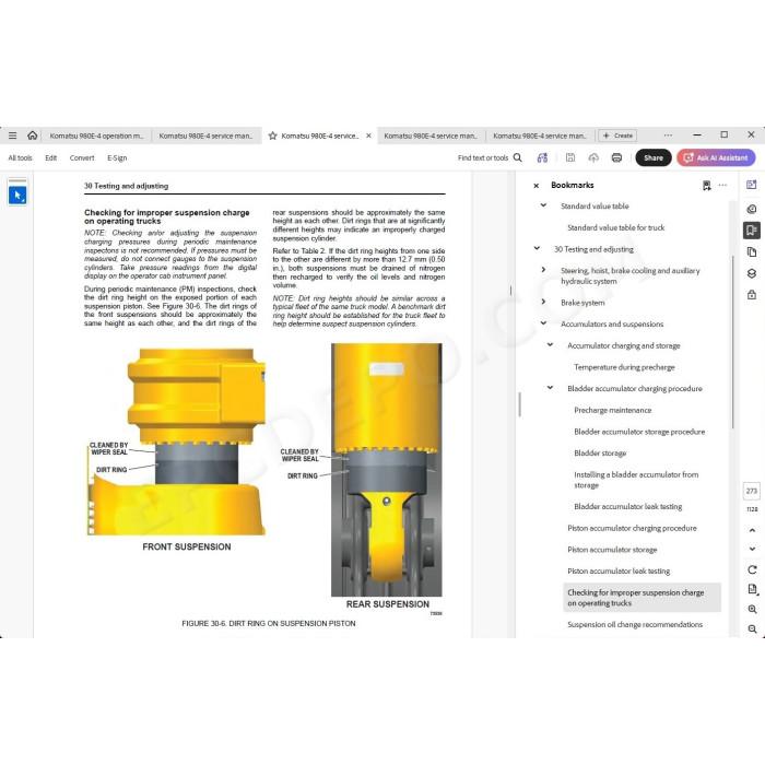 Komatsu Dump Truck 980E-4 service & repair manual