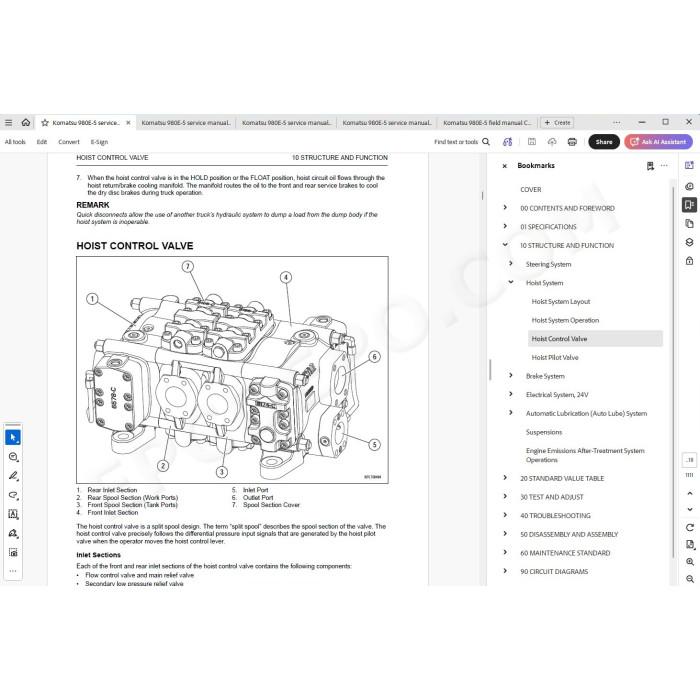 Komatsu Dump Truck 980E-5 service & repair manual
