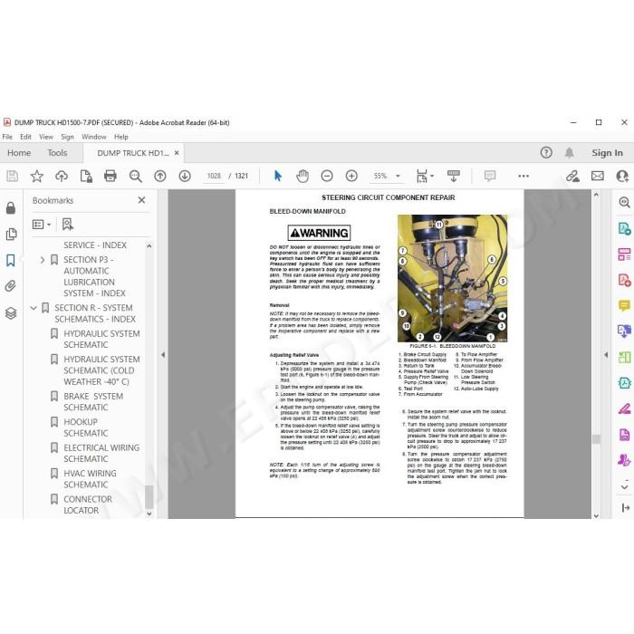 Komatsu Dump Truck HD1500-7 service & repair manual