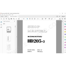 Komatsu Dump Truck HD205-3 service & repair manual