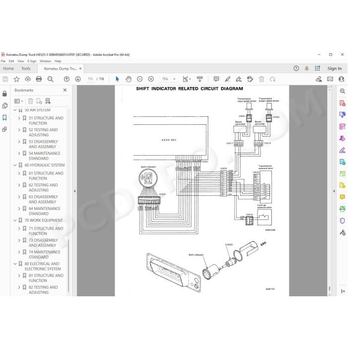 Komatsu Dump Truck HD325-5 service & repair manual