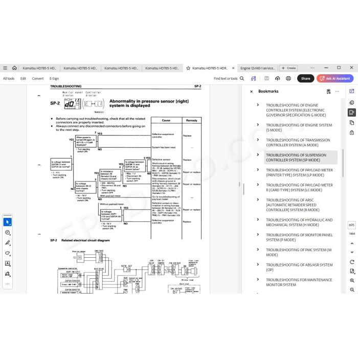 Komatsu Dump Truck HD785-5 HD985-5 service & repair manual