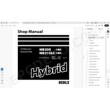 Komatsu Excavator HB205-1M0 HB215LC-1M0 Hybrid service & repair manual