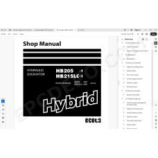 Komatsu Excavator HB205-1 HB215LC-1 Hybrid service & repair manual