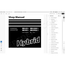 Komatsu Excavator HB335-1 HB335LC-1 HB365-1 HB365LC-1 Hybrid service & repair manual