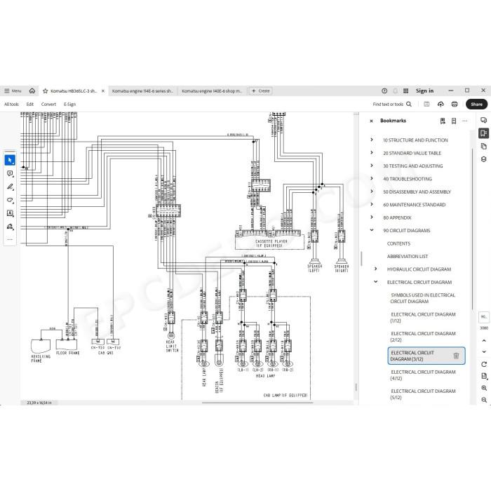 Komatsu Excavator HB365LC-3 HB365NLC-3 Hybrid service & repair manual