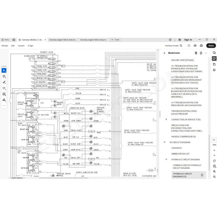 Komatsu Excavator HB365LC-3 HB365NLC-3 Hybrid service & repair manual