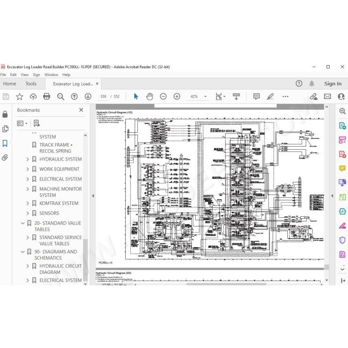 Komatsu Excavator PC390LL-10 service & repair manual