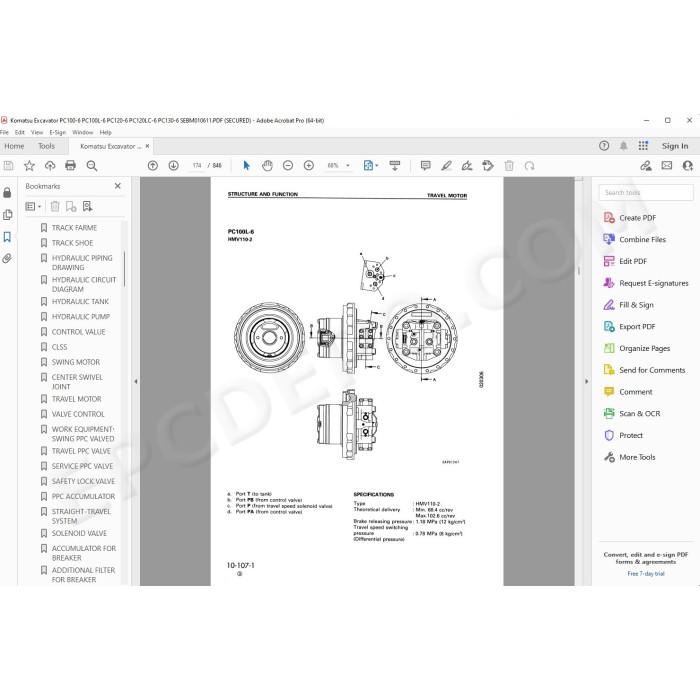 Komatsu Excavator PC100-6 PC120-6 PC120LC-6 PC130-6 service manual