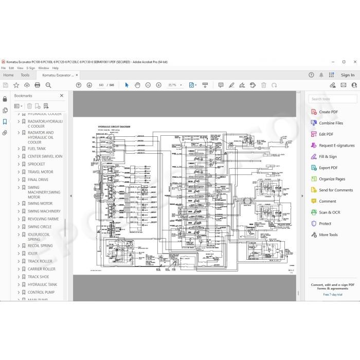 Komatsu Excavator PC100-6 PC120-6 PC120LC-6 PC130-6 service manual