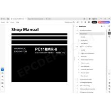 Komatsu Excavator PC118MR-8 service & repair manual