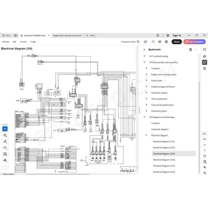 Komatsu Excavator PC118MR-8 service & repair manual