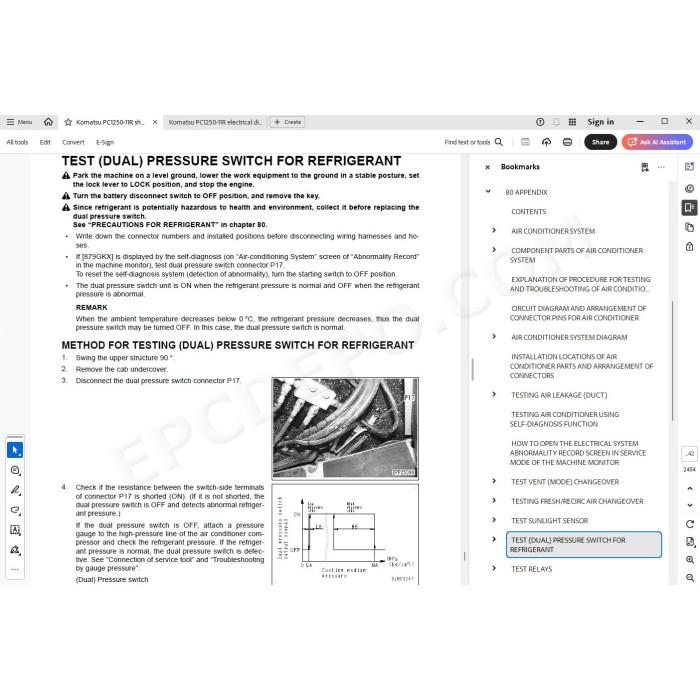 Komatsu Excavator PC1250-11R PC1250SP-11R workshop service manual
