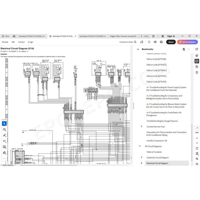 Komatsu Excavator PC1250-11 PC1250LC-11 PC1250SP-11 workshop service manual