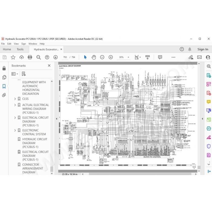 Komatsu Excavator PC128UU-1 PC128US-1 service & repair manual
