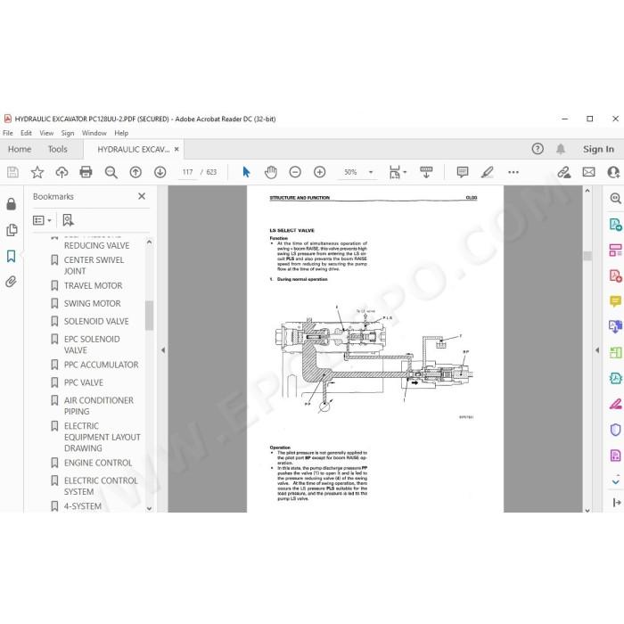 Komatsu Excavator PC128UU-2 service & repair manual