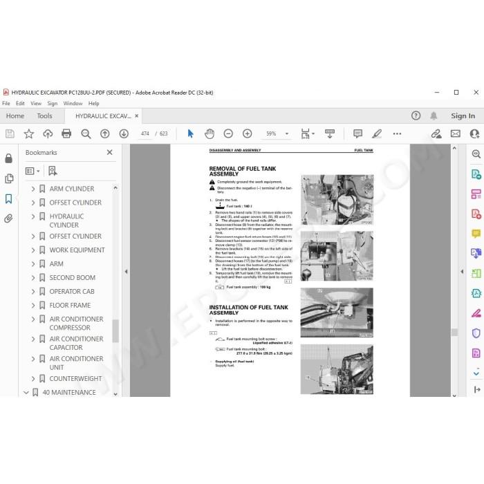 Komatsu Excavator PC128UU-2 service & repair manual