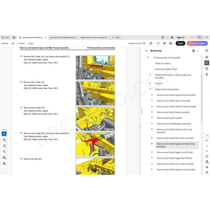 Komatsu Excavator PC130-10M0 service & repair manual