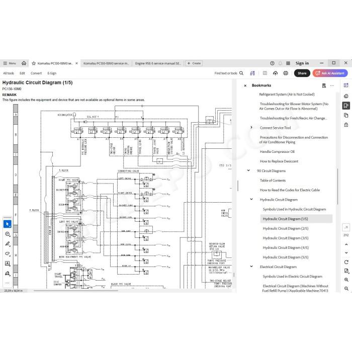 Komatsu Excavator PC130-10M0 service & repair manual