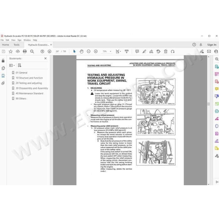 Komatsu Excavator PC130-6K PC150LGP-6K service & repair manual