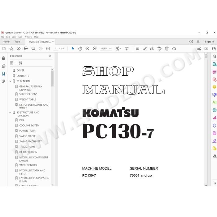 Komatsu Excavator PC130-7 service & repair manual