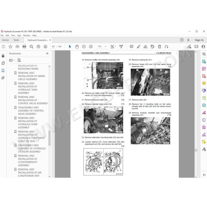 Komatsu Excavator PC130-7 service & repair manual