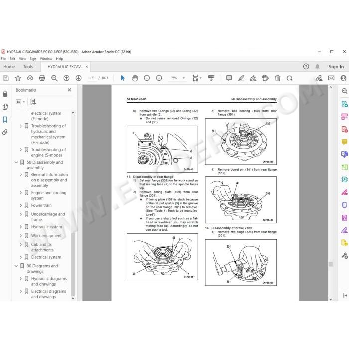 Komatsu Excavator PC130-8 service & repair manual