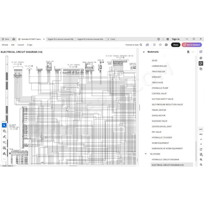 Komatsu Excavator PC130F-7 service & repair manual