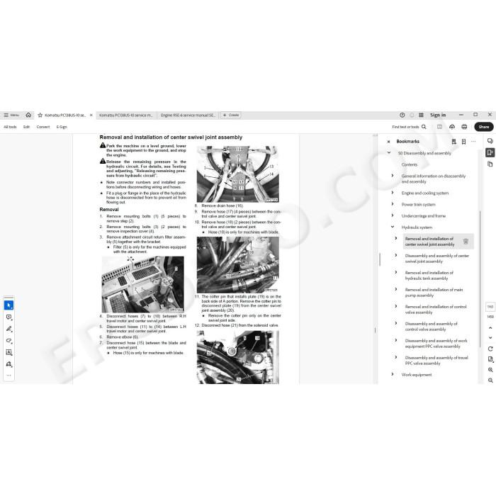 Komatsu Excavator PC138US-10 service & repair manual