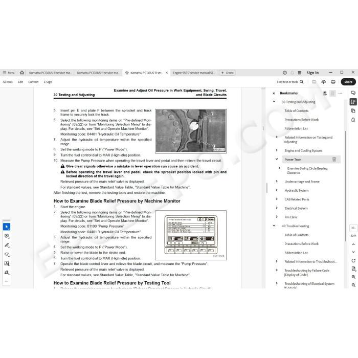 Komatsu Excavator PC138US-11 service & repair manual
