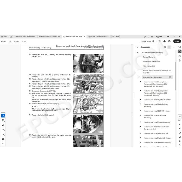 Komatsu Excavator PC138US-11 service & repair manual