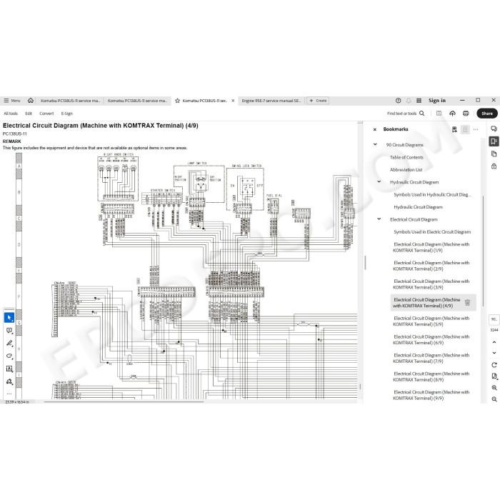 Komatsu Excavator PC138US-11 service & repair manual