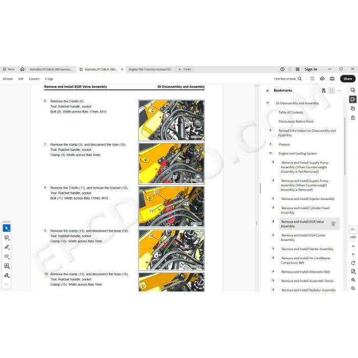 Komatsu Excavator PC138US-11E0 service & repair manual