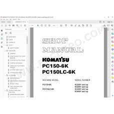 Komatsu Excavator PC150-6K PC150LC-6K service & repair manual