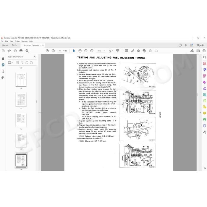 Komatsu Excavator PC150LC-5 service & repair manual