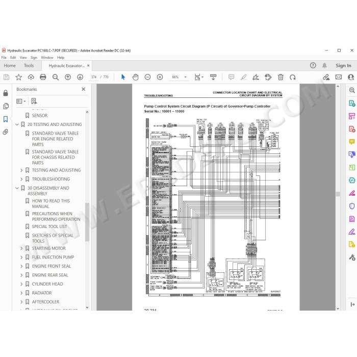 Komatsu Excavator PC160LC-7 service & repair manual