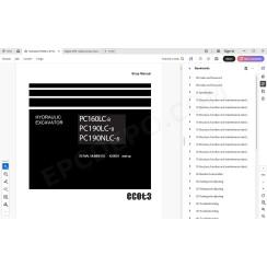 Komatsu Excavator PC160LC-8 PC190LC-8 PC190NLC-8 service & repair manual