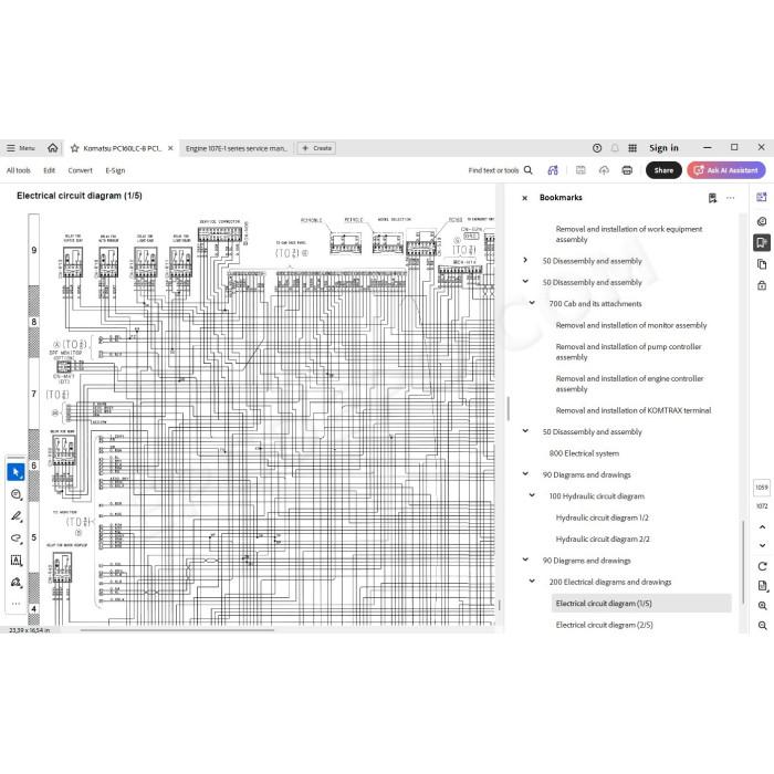 Komatsu Excavator PC160LC-8 PC190LC-8 PC190NLC-8 service & repair manual