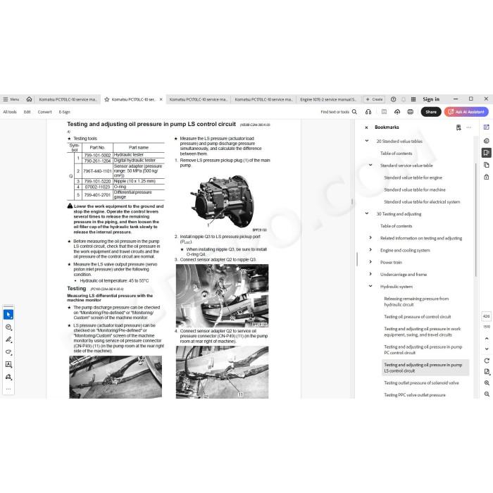 Komatsu Excavator PC170LC-10 service & repair manual