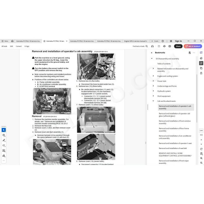 Komatsu Excavator PC170LC-10 service & repair manual