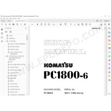 Komatsu Excavator PC1800-6 service & repair manual