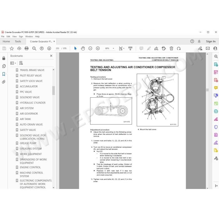 Komatsu Excavator PC1800-6 service & repair manual